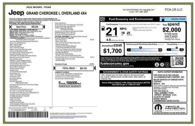 2022 Jeep Grand Cherokee L Overland