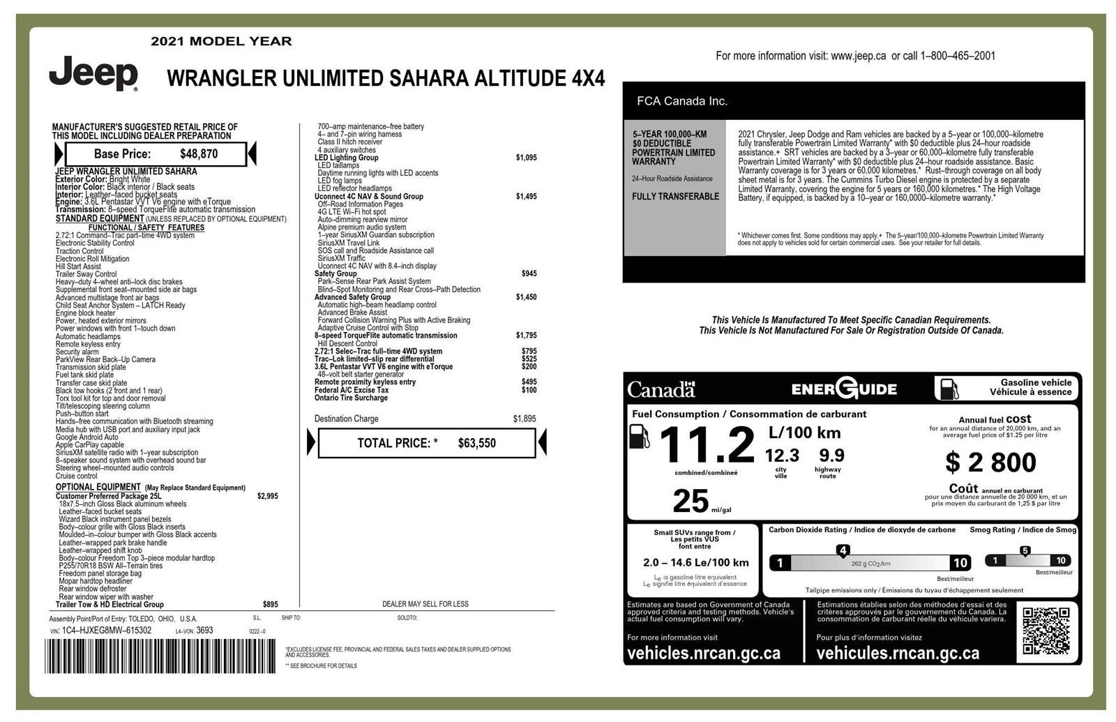 2021 Jeep Wrangler Unlimited Altitude