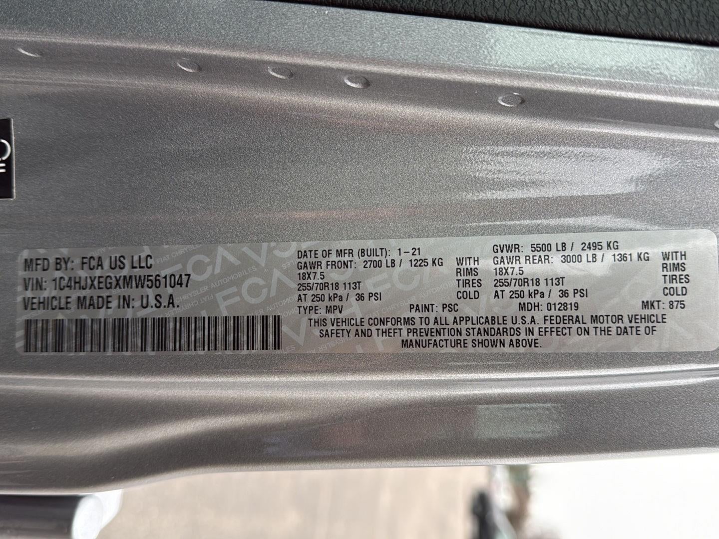 2021 Jeep Wrangler Unlimited Sahara