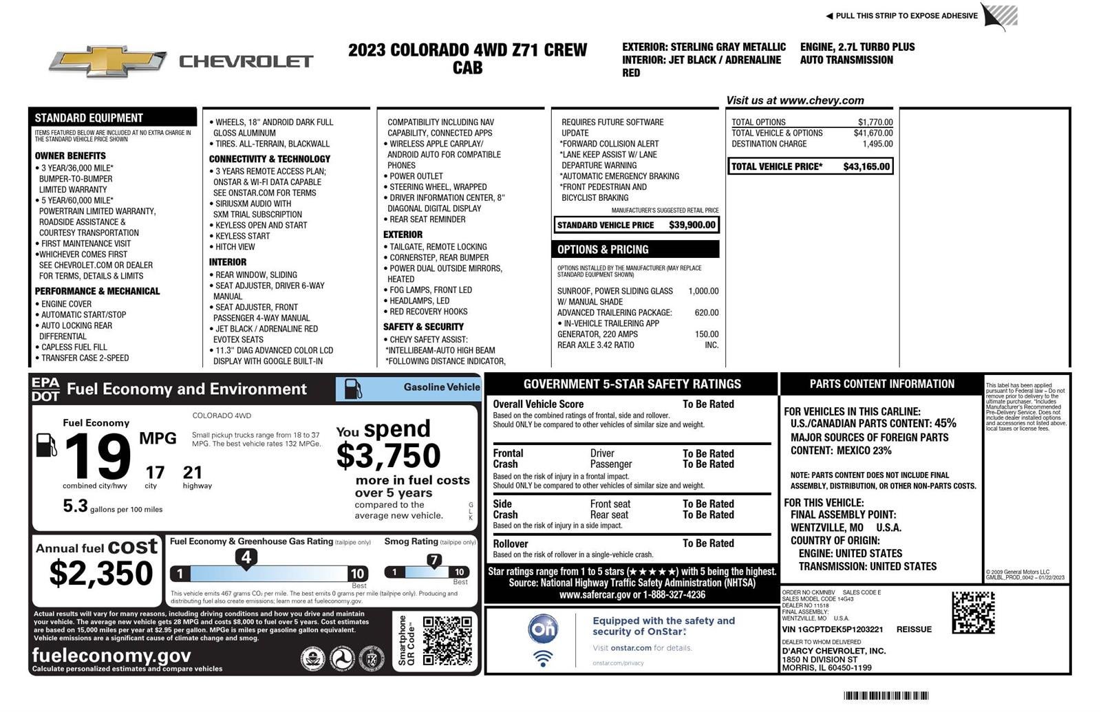 2023 Chevrolet Colorado 4WD Z71