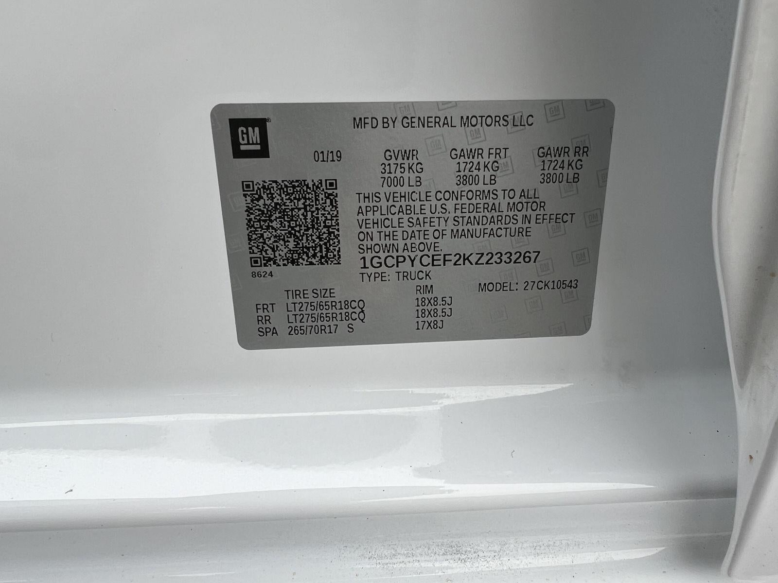 2019 Chevrolet Silverado 1500 Custom Trail Boss