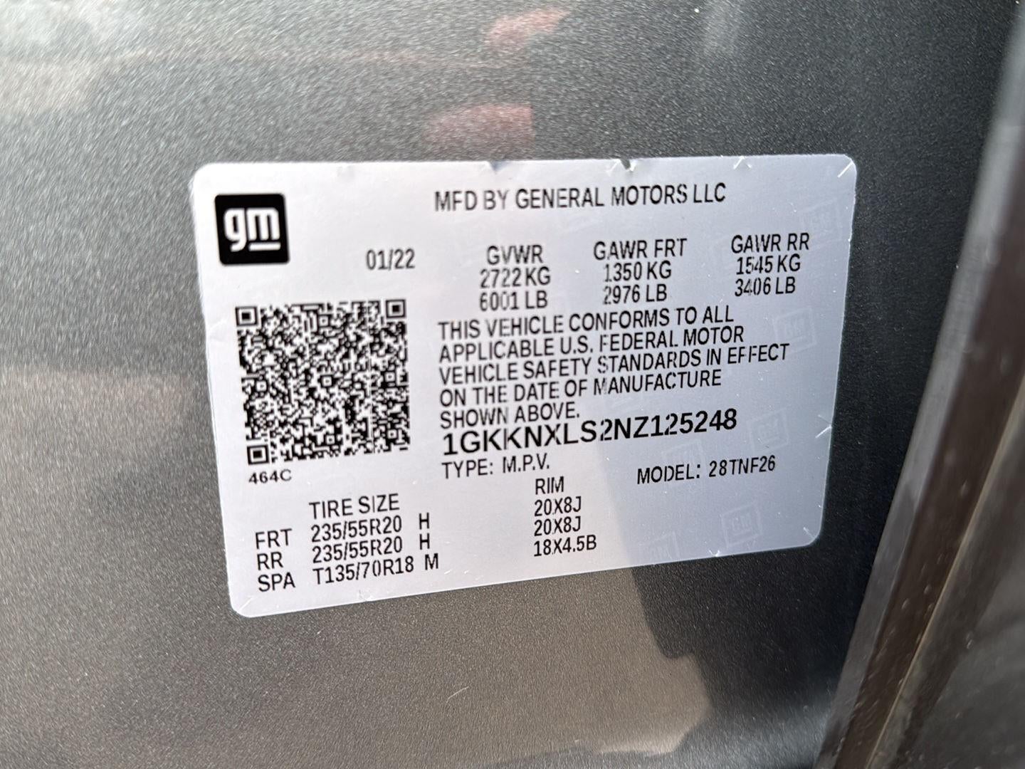 2022 GMC ACADIA DNLI