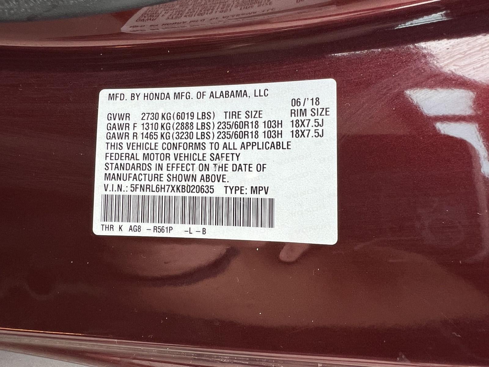 2019 Honda Odyssey EX-L